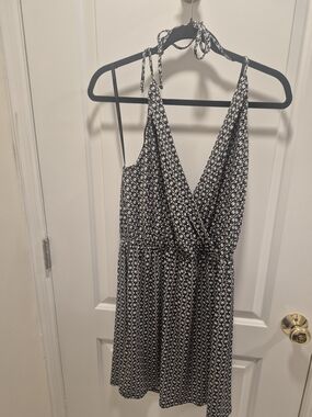 BCBGeneration Black and White Halter Dress